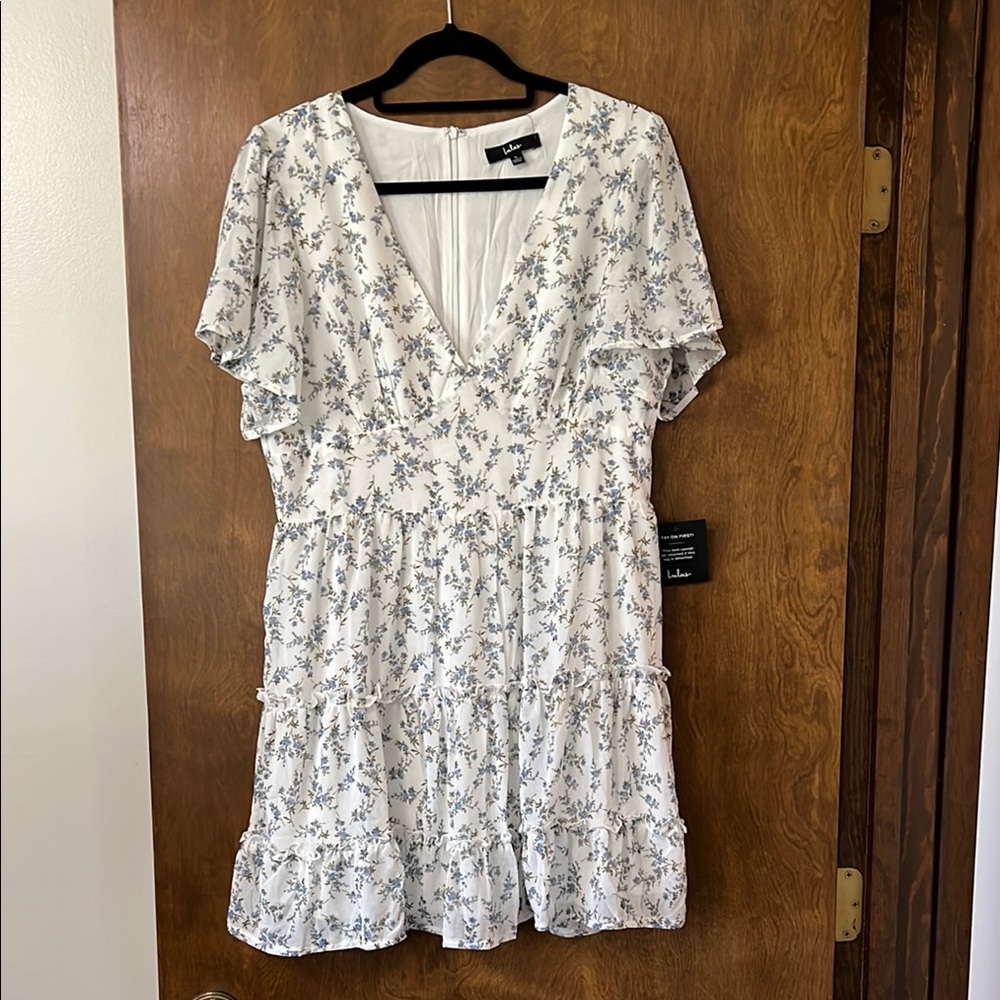 Floral White Dress